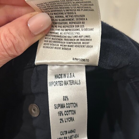 Citizens of Humanity Navy Dark Blue Rocket Crop High Rise Velvet Pants Size 27 - Picture 5 of 5